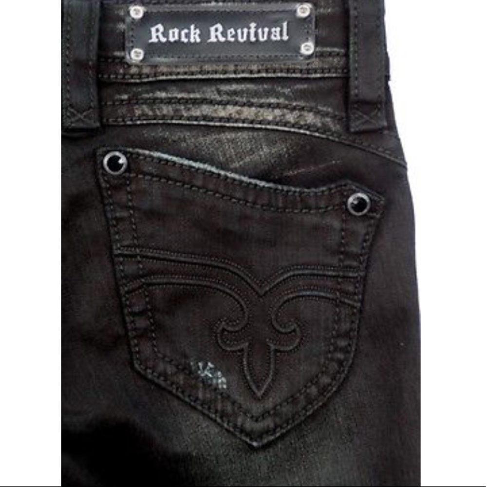 Rock Revivtal black distressed Amy Skinny Jeans